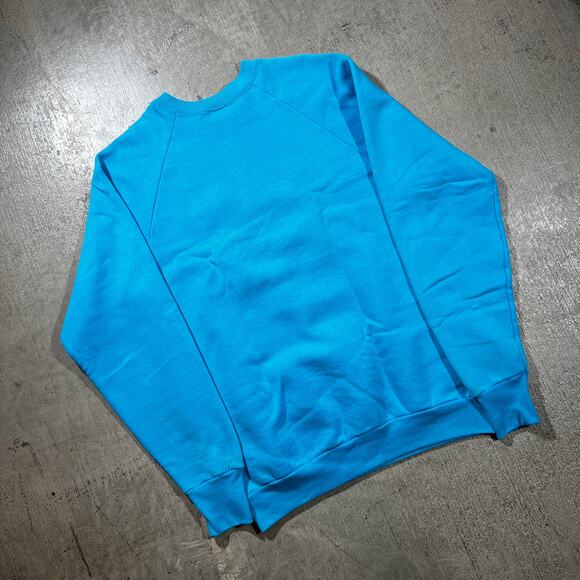 Vintage 80s Washington Seashell Crewneck Baby Blue Large - Picture 3 of 8